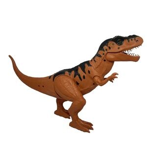 Dinosaur Action Figure Toy T-Rex Lights Up Sounds Roars Poseable‎ Plastic 15"